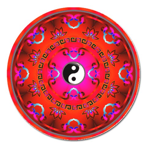 YinYang Magnet 5  (Round) from ArtsNow.com Front