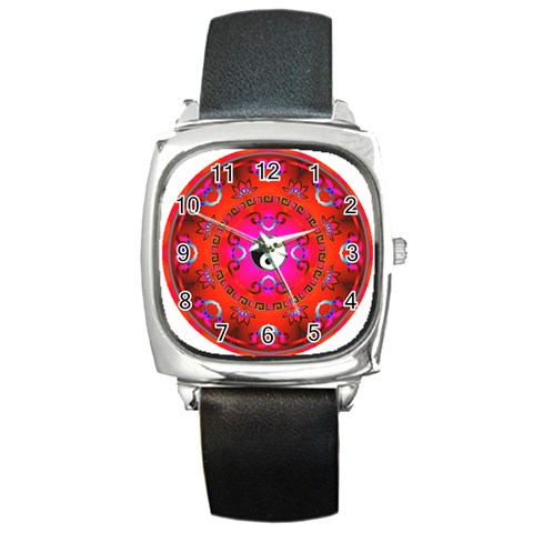 YinYang Square Metal Watch from ArtsNow.com Front