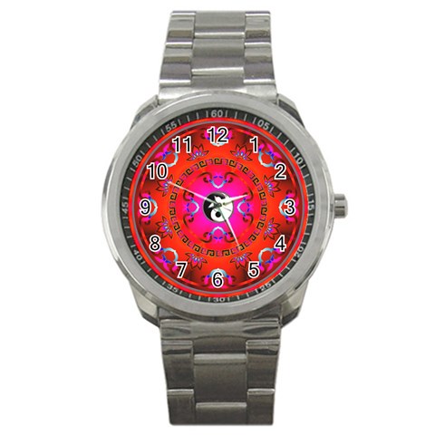 YinYang Sport Metal Watch from ArtsNow.com Front