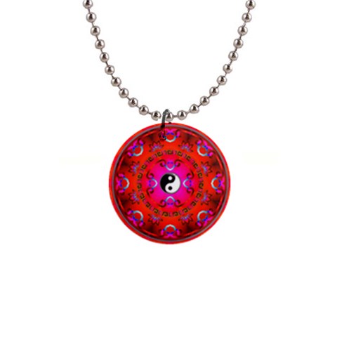 YinYang 1  Button Necklace from ArtsNow.com Front