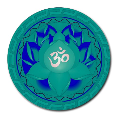 OM Lotus Round Mousepad from ArtsNow.com Front