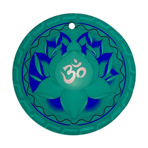 OM Lotus Ornament (Round) from ArtsNow.com Front