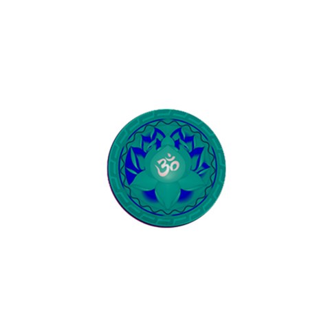 OM Lotus 1  Mini Button from ArtsNow.com Front