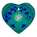 OM Lotus Ornament (Heart)