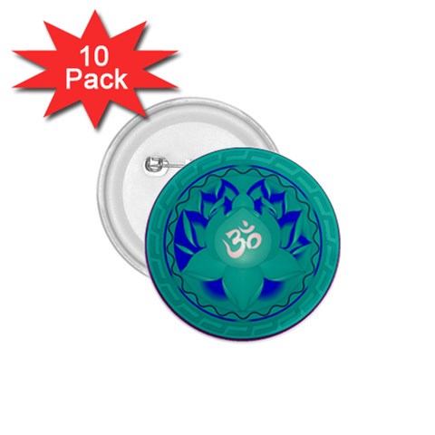 OM Lotus 1.75  Button (10 pack)  from ArtsNow.com Front