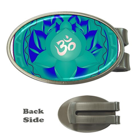 OM Lotus Money Clip (Oval) from ArtsNow.com Front