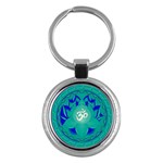 OM Lotus Key Chain (Round)