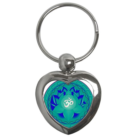 OM Lotus Key Chain (Heart) from ArtsNow.com Front