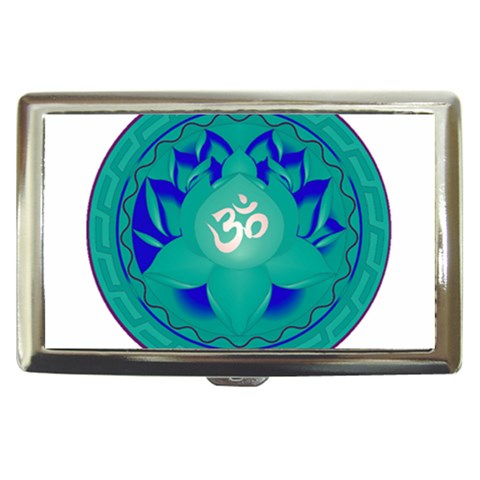 OM Lotus Cigarette Money Case from ArtsNow.com Front