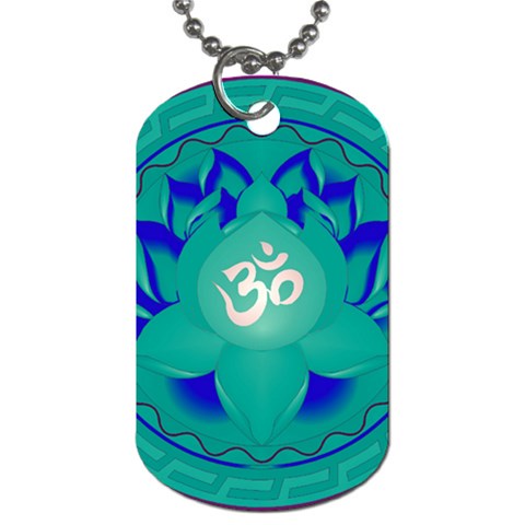 OM Lotus Dog Tag (Two Sides) from ArtsNow.com Front