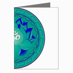 OM Lotus Greeting Cards (Pkg of 8) from ArtsNow.com Left