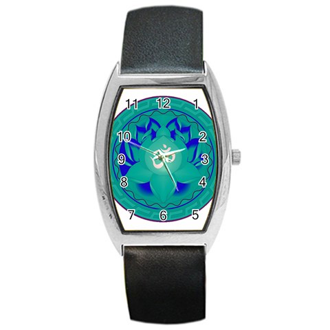 OM Lotus Barrel Style Metal Watch from ArtsNow.com Front