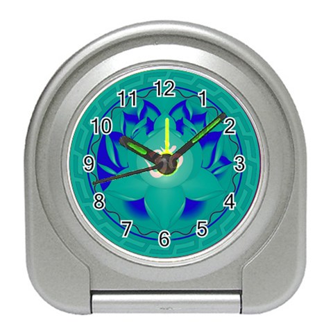 OM Lotus Travel Alarm Clock from ArtsNow.com Front