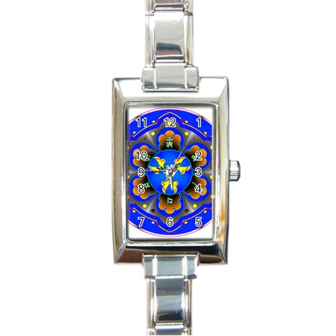 OMPH Rectangular Italian Charm Watch from ArtsNow.com Front