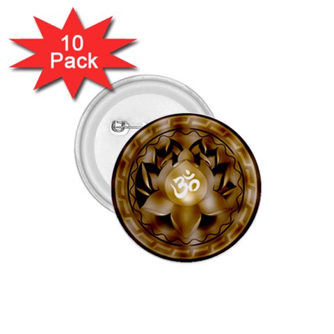 OM Lotus 1.75  Button (10 pack)  from ArtsNow.com Front