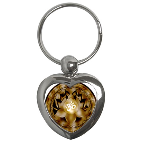 OM Lotus Key Chain (Heart) from ArtsNow.com Front