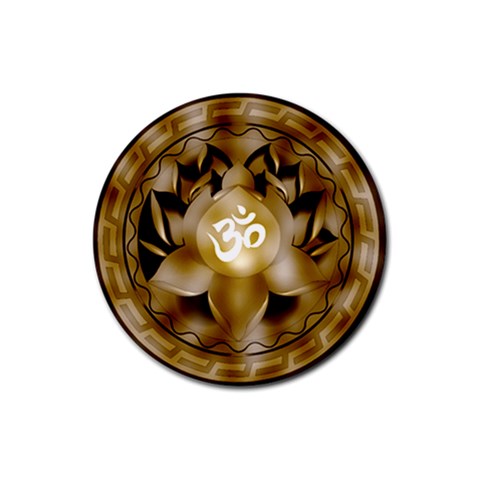 OM Lotus Rubber Coaster (Round) from ArtsNow.com Front