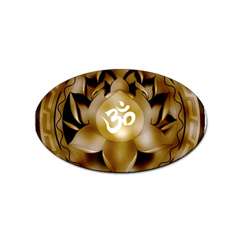 OM Lotus Sticker (Oval) from ArtsNow.com Front