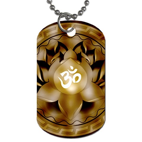 OM Lotus Dog Tag (One Side) from ArtsNow.com Front