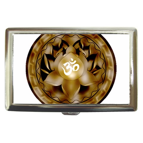 OM Lotus Cigarette Money Case from ArtsNow.com Front