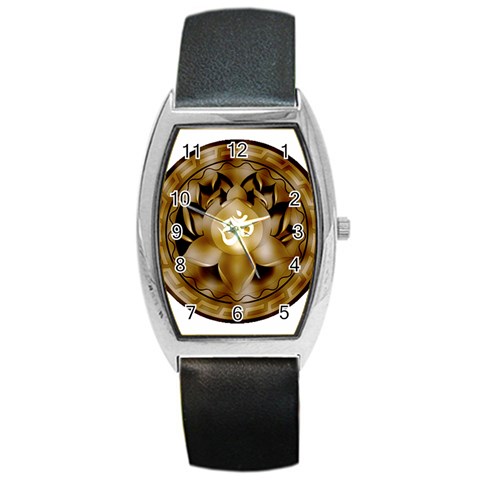 OM Lotus Barrel Style Metal Watch from ArtsNow.com Front