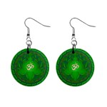 OM Lotus 1  Button Earrings