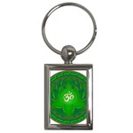 OM Lotus Key Chain (Rectangle)