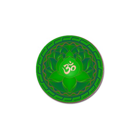 OM Lotus Golf Ball Marker from ArtsNow.com Front