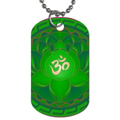 OM Lotus Dog Tag (Two Sides) from ArtsNow.com Front