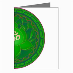 OM Lotus Greeting Cards (Pkg of 8) from ArtsNow.com Left