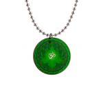 OM Lotus 1  Button Necklace