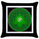 OM Lotus Throw Pillow Case (Black)