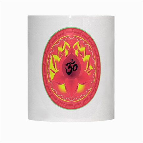 OM Lotus White Mug from ArtsNow.com Center