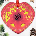 OM Lotus Ornament (Heart)