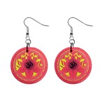 OM Lotus 1  Button Earrings