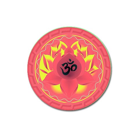 OM Lotus Magnet 3  (Round) from ArtsNow.com Front