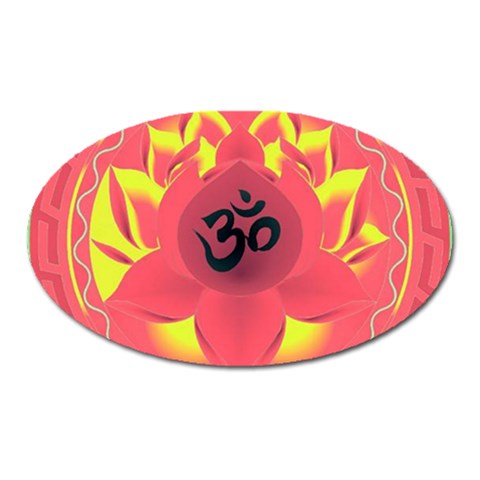 OM Lotus Magnet (Oval) from ArtsNow.com Front