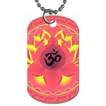 OM Lotus Dog Tag (One Side)