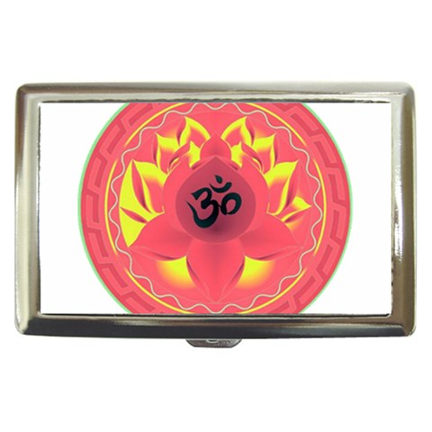 OM Lotus Cigarette Money Case from ArtsNow.com Front