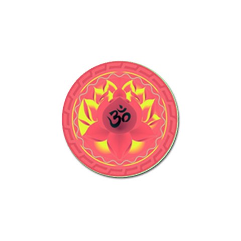 OM Lotus Golf Ball Marker from ArtsNow.com Front