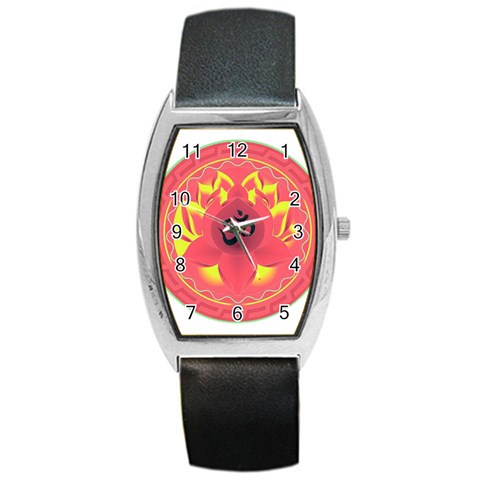 OM Lotus Barrel Style Metal Watch from ArtsNow.com Front