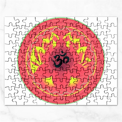 OM Lotus Jigsaw Puzzle (Rectangular) from ArtsNow.com Front