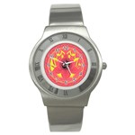 OM Lotus Stainless Steel Watch