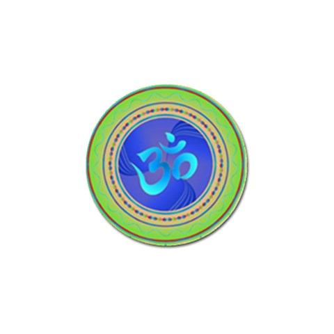 OM mandala Golf Ball Marker from ArtsNow.com Front