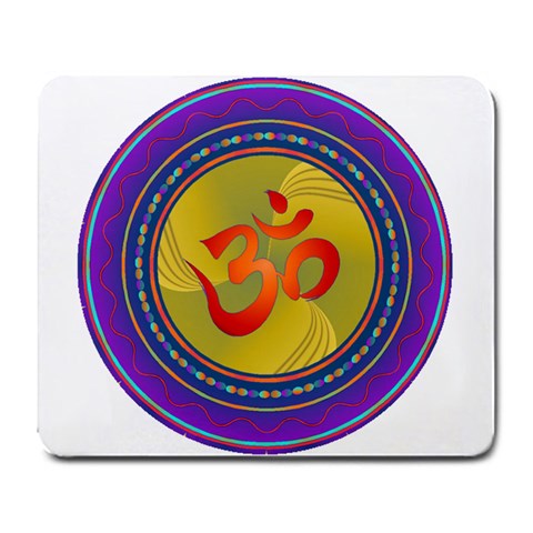 OM mandala Large Mousepad from ArtsNow.com Front