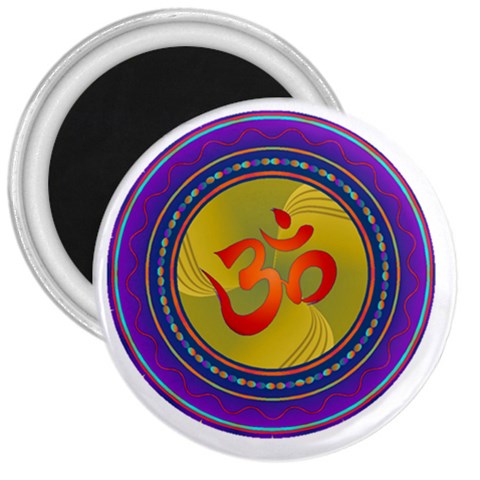 OM mandala 3  Magnet from ArtsNow.com Front