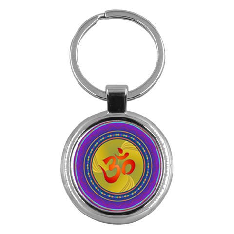 OM mandala Key Chain (Round) from ArtsNow.com Front