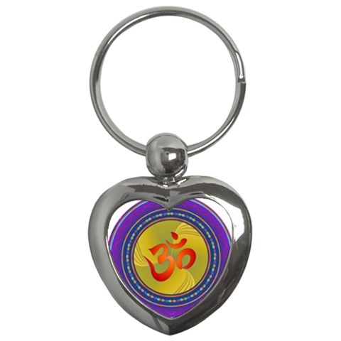 OM mandala Key Chain (Heart) from ArtsNow.com Front