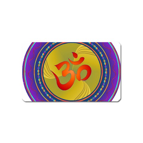 OM mandala Magnet (Name Card) from ArtsNow.com Front