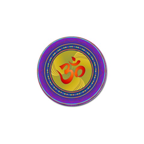 OM mandala Golf Ball Marker from ArtsNow.com Front